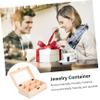 ROMISBABA 1pc Wooden Jewelry Organizer Box Window for Home Multi-purpose Cosmetic and Sundries Storage Container Elegant Display for Rings Earrings and Ornaments view 4