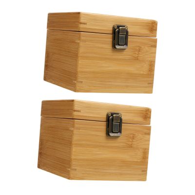 Anneome Jewelry Storage Organizer Box for Necklaces Bracelets Earrings Elegant Wood Design Natural Color Family and Friends