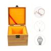 Anneome Jewelry Storage Organizer Box for Necklaces Bracelets Earrings Elegant Wood Design Natural Color Family and Friends view 3