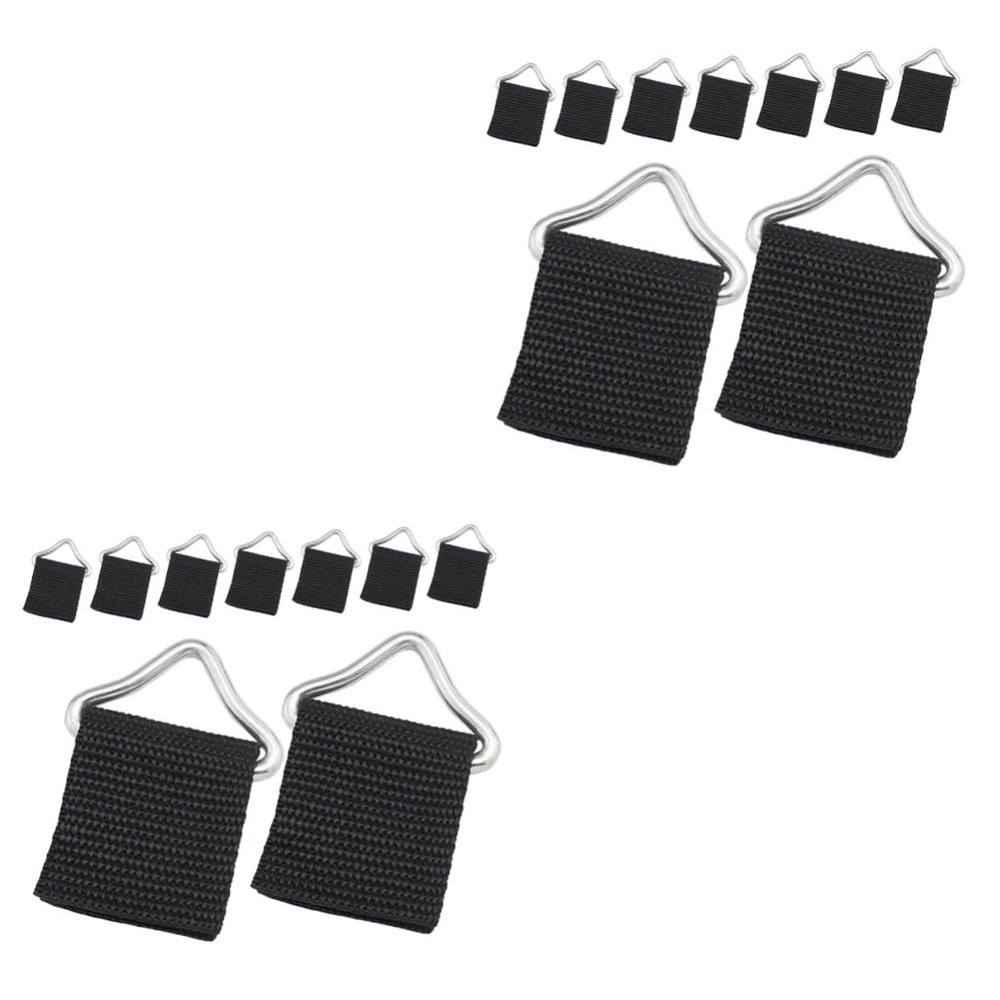Happyyami 30sets Trampoline Tie Down Anchor Kit Swingset Accessories Outdoor Replacement Parts Trampoline Net Triangle Rings