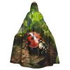 YKJJFVZ Beautiful Ladybug2 Print Rogue Cosplay Adult Halloween Witch Hooded Cloak Cape Unisex Costume For Horror Parties Masquerade view 1
