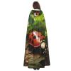 YKJJFVZ Beautiful Ladybug2 Print Rogue Cosplay Adult Halloween Witch Hooded Cloak Cape Unisex Costume For Horror Parties Masquerade view 4