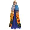 YKJJFVZ Yellow Sunflowers3 Print Rogue Cosplay Adult Halloween Witch Hooded Cloak Cape Unisex Costume For Horror Parties Masquerade view 2