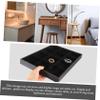 Anneome 2pcs Jewelry Ring Display Tray Ring Organizer for Home and Retail Soft Padding for Scratch Protection Portable Jewelry Storage Black Velvet Trays view 4