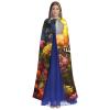 YKJJFVZ Vivid Colorful Garden3 Print Rogue Cosplay Adult Halloween Witch Hooded Cloak Cape Unisex Costume For Horror Parties Masquerade view 2