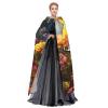 YKJJFVZ Vivid Colorful Garden3 Print Rogue Cosplay Adult Halloween Witch Hooded Cloak Cape Unisex Costume For Horror Parties Masquerade view 3