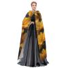 YKJJFVZ Yellow Flower1 Print Rogue Cosplay Adult Halloween Witch Hooded Cloak Cape Unisex Costume For Horror Parties Masquerade view 3