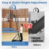 GYMAX Basketball Hoop, 4.9-10 FT Height Adjustable Basketball Goal with 44 Inch PC Backboard, Rebound Plate & Wheels for Kids Teens Adults, Portable Basketball Hoop for Indoor & Outdoor view 3