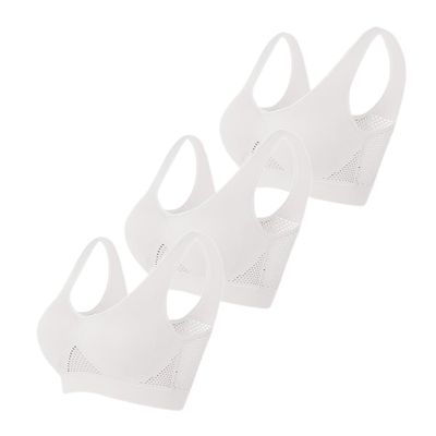 3 Pack Sports Bras for Women, Wirefree Removable Padded Workout Yoga Gym Fitness Bra, 3PC Seamless Women's Underwear
