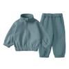 MYGBCPJS Boys Girls Fleece Athletic Outfits Kids 2Pcs Zip Long Sleeve Sweatshirt + Elastic Waist Sweatpants Sweat Suit Set view 1