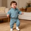 MYGBCPJS Boys Girls Fleece Athletic Outfits Kids 2Pcs Zip Long Sleeve Sweatshirt + Elastic Waist Sweatpants Sweat Suit Set view 2