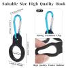 Bewudy 6 Pcs Black Water Bottle Clip, Silicone Water Bottle Carrier with 6 Pieces Keychain Clip Key Ring Clip, Water Bottle Holder Buckle for Outdoor Activities or Daily Use view 2