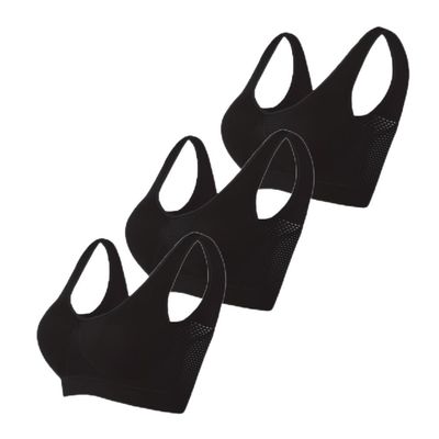 3 Pack Sports Bras for Women, Wirefree Removable Padded Workout Yoga Gym Fitness Bra, 3PC Seamless Women's Underwear