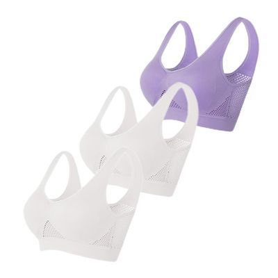 3 Pack Sports Bras for Women, Wirefree Removable Padded Workout Yoga Gym Fitness Bra, 3PC Seamless Women's Underwear