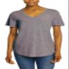 Jessica Simpson Women's V-Neck Flutter Sleeve Tee (US, Alpha, Small, Regular, Regular, Purple) view 1