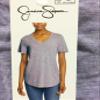 Jessica Simpson Women's V-Neck Flutter Sleeve Tee (US, Alpha, Small, Regular, Regular, Purple) view 3