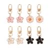 Ximimark 8pcs Cute Flower Keychain Summer Metal Key Chain Ring Purse Bag Backpack Charm Car Ornament Earbud Case Cover Accessories Women Female Gift view 1