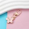 Ximimark 8pcs Cute Flower Keychain Summer Metal Key Chain Ring Purse Bag Backpack Charm Car Ornament Earbud Case Cover Accessories Women Female Gift view 2