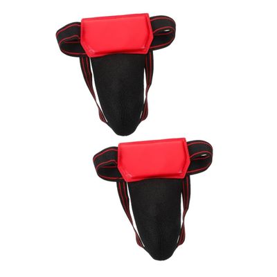 BESPORTBLE 2pcs Reusable Portable Groin Protector for Boys and Girls Breathable Crotch Guard for Taekwondo Boxing and Sparring Pu Comfortable Fit for Outdoor Sports Training