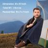 sheelokhwui 4-in-1 Large Outdoor Blanket - Waterproof & Windproof Thickened Warm Fleece Camping Blanket for Stadium, Hiking, Sporting Events - 81"x57", Packable (Royal Blue) view 2