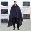 sheelokhwui 4-in-1 Large Outdoor Blanket - Waterproof & Windproof Thickened Warm Fleece Camping Blanket for Stadium, Hiking, Sporting Events - 81"x57", Packable (Royal Blue) view 4