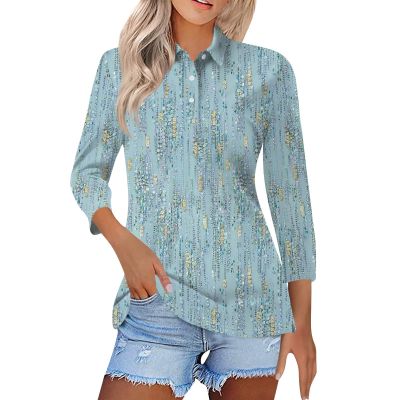 3 Quarter Sleeve Tops for Women,Polo Blue Fall Summer Tops Womens Elbow Length Sleeve Tops Womens Half Sleeve Tops Womens Workout Shirts Red Blouse Womens Button Down Shirt Sky Blue L