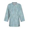 3 Quarter Sleeve Tops for Women,Polo Blue Fall Summer Tops Womens Elbow Length Sleeve Tops Womens Half Sleeve Tops Womens Workout Shirts Red Blouse Womens Button Down Shirt Sky Blue L view 2