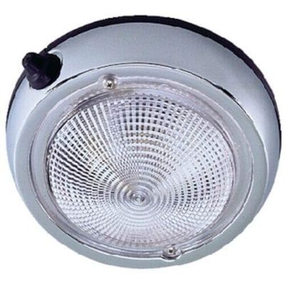 0300DP2CHR 6" Dia. Surface Mount Light for Boats - Chrome plateed Zinc Bezel 0300DP2CHR