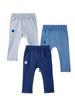 Kidddio Baby & Toddler Jogger Pants - Premium Quality Unisex Baby Clothes, Soft, Comfortable Cotton, Versatile & Durable for Newborn and Toddler - Pack of 3, 9 Months, Gray/Indigo/Navy Blue view 1