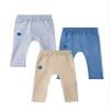 Kidddio Baby & Toddler Jogger Pants - Premium Quality Unisex Baby Clothes, Soft, Comfortable Cotton, Versatile & Durable for Newborn and Toddler - Pack of 3, 6 Months, Gray/Indigo/Beige view 1