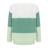 Heevina Striped Sweater Women Long Sleeve Boat Neck Knit Color Block Loose Pullover Knitted Sweaters for Women 2024 (Green, Medium) view 4