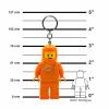 LEGO Minifigures Large 3 Inch Tall Keychain Light - Spaceman Orange (KE10HO), Bag charm, Key chain with LED light view 2