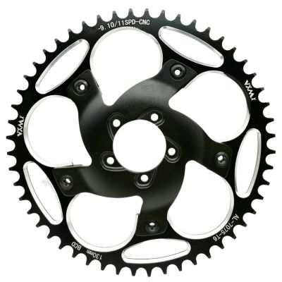 130 BCD Chain Spider Link Adapter:for Bafang BBSHD Electric Bicycle Mid Drive Motor39T/44T/46T/50T/52T/54T/56T/58T/60T chain sprocket crank suitable:for Bafang motor BBSHD 130BCD (black 58T)