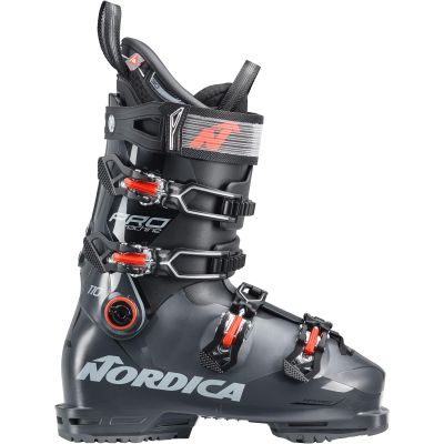 Nordica Promachine 110 Men's Narrow Fit High Performance Alpine Ski Boots (Black/Anthracite/Red, 29.5)