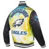 Pro Standard Men's Black Philadelphia Eagles Sublimated Satin Full-Snap Jacket view 3