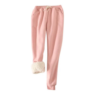 Fleece Lined Sweatpants Women - Jogger Pants for Women High Waisted Thermal Warm Winter Pants for Running Athletic Pink