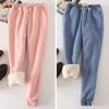 Fleece Lined Sweatpants Women - Jogger Pants for Women High Waisted Thermal Warm Winter Pants for Running Athletic Pink view 3