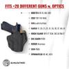 1791 Gunleather Optic Ready Holster, OWB Leather Holster for Belts fits Glock 17, 20, 21, 22, Sig P220, Springfield XD9, XD40, Beretta 92FS, M9, 92S, 1911 with Rails and Many More. view 3