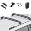 sxvbdway Universal Soft Roof Rack Pads, Universal Car Soft Roof Rack Pads, Luggage Carrier for Kayak Surfboard Canoe, Include 2 Heavy Duty Tie Down Straps, 2 Tie Down Rope, 2 Quick Loop Strap 1Set view 2