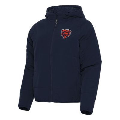 Antigua Women's Navy Chicago Bears Universe Full-Zip Hoodie Jacket
