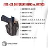1791 Gunleather Optic Ready Holster, OWB Leather Holster for Belts fits Glock 17, 20, 21, 22, Sig P220, Springfield XD9, XD40, Beretta 92FS, M9, 92S, 1911 with Rails and Many More. view 3