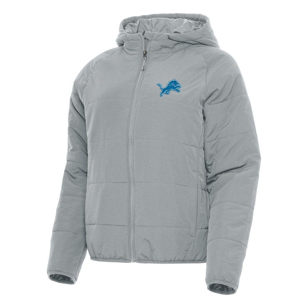 Antigua Women's Gray Detroit Lions Universe Full-Zip Hoodie Jacket