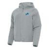 Antigua Women's Gray Detroit Lions Universe Full-Zip Hoodie Jacket
