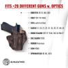 1791 Gunleather Optic Ready Holster, OWB Leather Holster for Belts fits Glock 17, 20, 21, 22, Sig P220, Springfield XD9, XD40, Beretta 92FS, M9, 92S, 1911 with Rails and Many More. view 3