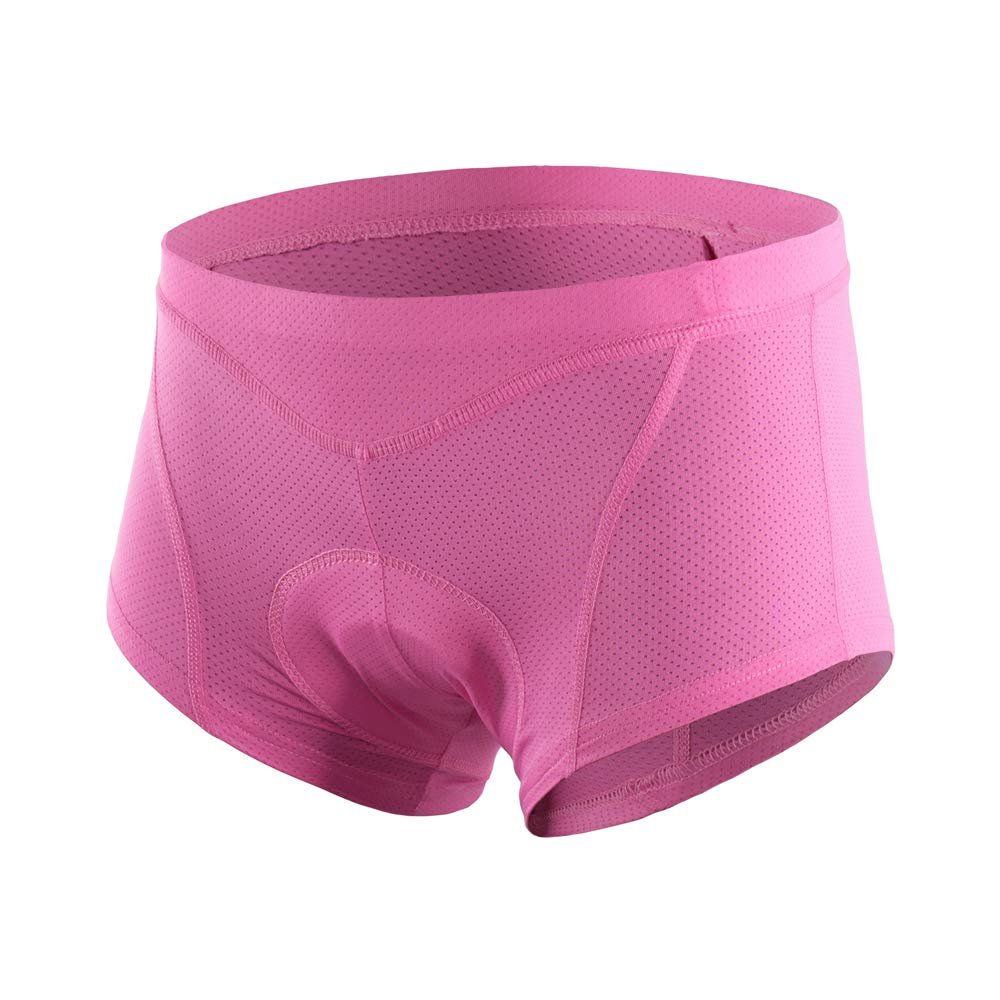 Cycling Shorts, Tights Cycling Underwear with 3D Gel Padding Compression Shorts for Women (M Pink)