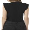 Forever 21 Women's Padded Sweater Vest, Black, Large view 3
