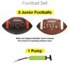 Xcello Sports Huddle Hero Junior Football 2-Pack w/Pump (Black/Red and Brown/White) view 2