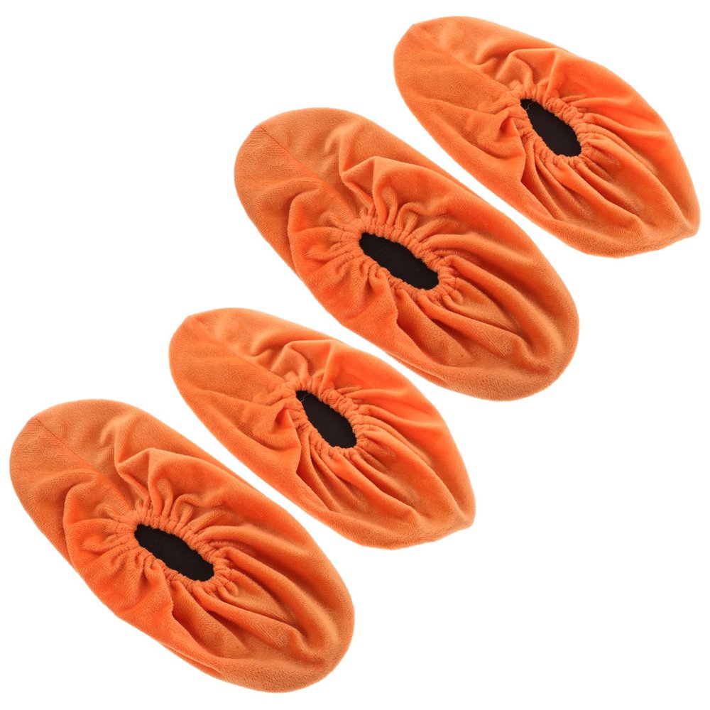CORHAD 2 Pair Soft Breathable Bowling Shoe Covers Indoor Adult Bowling Supplies Washable Non-Slip Fashion Orange Men's Shoe Covers