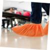 CORHAD 2 Pair Soft Breathable Bowling Shoe Covers Indoor Adult Bowling Supplies Washable Non-Slip Fashion Orange Men's Shoe Covers view 2