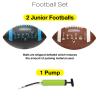 Xcello Sports Huddle Hero Junior Football 2-Pack w/Pump (Black/Blue and Brown/White) view 2
